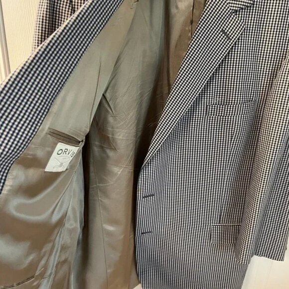 orvis gingham blazer mens 52L - Picture 2 of 2